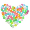 100pcs 300PCS Glow Pebbles Luminous Stones Home Fish Tank Garden Decoration ing In The Dark Accessory for Gift 220721