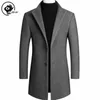 Casaco de Lã Little Raindrop Masculino Jaqueta de Lã de Inverno Slim Fit Casacos Quentes Sólidos Negócios Longo Casaco Masculino de Alta Qualidade Sobretudo Masculino LJ201110