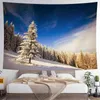 Hiver neige lourde paysage impression tapis muraux naturel suspendu Art maison salon décor J220804