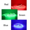 COB LED Şerit Işık Yüksek Yoğunluklu Esnek Fob COB 384 / 528LEDS / M Işıkları Bant Mavi / Yeşil / Kırmızı Lineer Dim DC12V / 24V
