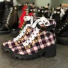 Beste Laureate -Plattform Desert Boot Women Trail Stiefel Stiefel Mädchen Leder Martin Boots klobige Absatz -Außensohle -Schuhe Druckschuhe Nr. 13