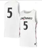 NCAA Custom Cincinnati Bearcats Maglie da basket 33 Lance Stephenson 11 Gary Clark 34 Jarron Cumberland 4 Kenyon Martin 14 Oscar Robertson 27 Jack Twyman Jersey