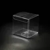50st/Lot Square Clear Plastic Boxes For Gift Packing PVC Transparent Candy Box Wedding Present Party Favors Display Boxes CX220423