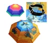 Fishing umbrella 9 colors creative personality outdoor activities elastic band light rain hat umbrella SN3362