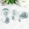 KUBOOZ Transparent Acrylic Old Man And Child Ear Tunnels Plugs Piercing Body Jewelry Earring Expanders Stretchers Wholesale 8mm to 30mm 40PCS