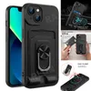 Soft Shockproof TPU Cell Phone Cases Multifunctional With Card Pocket Magnetic Ring Kickstand For IPhone 15 14 Pro Max 13 Mini 12 Samsung S23 Ultra S22 S21 FE A34 A54