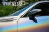 Premium Matte Silver Psychedelic Gloss Flip Vinyl für das gesamte Auto mit luftblasenfreier Fahrzeugverpackung, Abdeckfolienaufkleber, 1,52 x 20 m, 5 x 65 Fuß