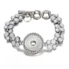 Urok Bracelets Moda OPAL Crystalgreen Crystal Snap Bransoletka 19 cm Fit 18 mm Button Biżuter