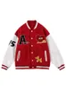 Мужские куртки Hip Hop Letter Love Flocking Baseball Jacket Coat Contrast Stitch Outwear Streetwear Tops Men Women Varsity