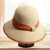 Wide Brim Hats Women Beach Cap Outdoor 2023 Summer Solid Color Retro Distressed Sun Hat Ladies Large Visor Straw HatWide