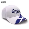 Partihandel vår mode baseball cap grekland flaggkapslar för kvinnor sommar mesh trucker hatt flicka unisex hip-hop hattar