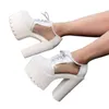 Avrupa ve Amerikan Şeffaf Gece Kulübü DJ Bar DS Performans Ayakkabıları 15cm Kalın Süper Yüksek Topuk Platform Kadın Ayakkabıları 220523
