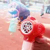 Máquina de burbujas eléctricas Música parpadeante de luz Automática Bubble Bubble Soap Bubbles Bubbles Maker Guin para niños Toyos para niños al aire libre Y220725