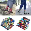 Classic Men Socks Casual Gentleman High Quality Color Puzzle happy Socks Business Party Dress Cotton Socks for Men 220719