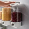Бутылки для хранения Бутылки Барабанные настенные Автоматический автоматический рисовый дозатор зерновых пластиковых прозрачных зерна кухонный пищевой резервуар влаги
