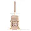 kids cartoon handbags 2022 baby girls animal bear mini bucket chain one shoulder bag European American fashion children cross body bags F1294