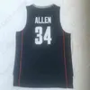 Xflsp NCAA Uconn Huskies 34 Ray Allen texas tech 23 Jarrett Culver 3 Carsen Edwards College 100% Stiched High School maillots pour hommes Taille S-XXL