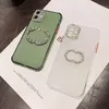 Телефон роскошный дизайнер для iPhone 12 13 Pro Max Women Women Cover Cover 11 XR XS 7 8 Plus Diamond Phone Case Green White Высокое качество