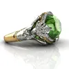 Hoyon 14k gul guldfärg smaragd ädelsten ring för kvinnor fina anillos de anel bijoux femme smycken bizuteria jade 220726