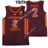 2022 NCAA Custom Stitched Virginia Tech Hokies Basketball Jersey 4 Nickeil Alexander-Walker 5 Justin Robinson 10 Jonathan Kabongo 13 Ahmed Hill Chris Clarke Jerseys