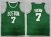 Finalen man basket Jayson Tatum Jersey 0 Jaylen Brown 7 Alla sömda lagfärgvit Green Black för sportfans Pure Cotton