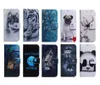 iPhone 14のレザーウォレットケースMax Motorola Motog Stylus 5G 4G 2022 G52 E32 Animal Flower Lion Panda Dog Dog Wolf Tiger IDカードスロットフリップカバーポーチ財布