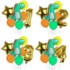 Dinosaure Pentagramme Nombre Ballons Ensemble Latex Anniversaire De Mariage Anniversaire Thème Fête Célébration Décoration Fournitures MJ0747