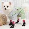 Abbigliamento per cani 4 pezzi/set scarpe invernali impermeabili calze di cotone in gomma stivali da neve anti-slip spessi caldi per piccoli gatti stivali da esterno