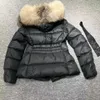 Jaquetas femininas com gola de pele com capuz Jaqueta puffer de alta qualidade Casaco de alta qualidade designer de casaco fino de comprimento médio roupas de inverno