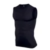 Personnalisez les vêtements de sport à séchage rapide pour hommes en plein air en cours d'exécution chemises sans manches Gym Fitness Débardeurs Compression Haute Élastique Gilet 220622