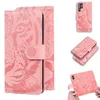 Wallet Phone Cases for Samsung Galaxy S22 S21 S20 Note20 Ultra Note10 Plus - Tiger Embossing PU Leather Dual Card Slots Flip Kickstand Cover Case