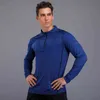 Men de sport d'automne Men de course à manches longues CHIRTES DE TRAPAGE EN OUTDOOR Veste de gymnase Sportswear Fitness Fitness Loose T-shirts L220704