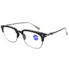 Nuevo chrome gafas de sol marcos moda marco grande anti azul rayos presbyopia gafas metal para cejas ancianas hypperopia hearts tend vdo