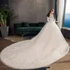 Abito da sposa a maniche lunghe Abito da sposa su misura De Noiva Abiti da sposa