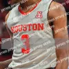 College Basketball Wears Custom Houston Cougars 2021 Basketball 24 Quentin Grimes 0 Marcus Sasser 2 Caleb Mills 12 Tramon Mark NCAA Hommes Jeunes Maillots S-4XL