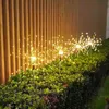 PCS Outdoor LED Solar Flashing Fireworks Lighting LEDS Vattentät sträng Fairy Light for Home Garden Christmas Decoration J220531