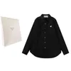 Damenblusen Hemden Designer Modedesign Neues Paar Klassische Dreieckstaschennähte Lässiger Langarmhemdmantel für Männer und Frauen 0D7D