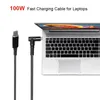 100W USB 유형 C 전원 어댑터 충전 케이블 코드 DC 잭 플러그 변환기 랩톱 18676978640402