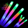 Parti Dekorasyonu 12/15/30/60 PCS TEMPLİ Tüp çubuğu ışıltılı çubuklar Toplu renkli düğün köpük rgb led glowparty için koyu ışık