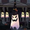 Halloween LED Flashing Light Hanging Ghost Halloween Party Dress Up Glowing Wizard Hat Lamp Horror Props for Home Bar Decoration