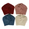 Women Knot Twist Turban pannband Cap Autumn Winter Warm Headwear Casual Streetwear Kvinna Muslimska indiska hattar