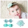 3 Stück Mädchen Stirnbänder für Baby Haarschmuck Kinder Blume elastische Kleinkinder Haarbänder Kinder Knoten Haarschleife 2021 AA220323