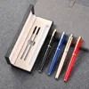 High Metal roller pen set with 2 refills gift business with packing box Elegant Fancy Ball Nice Pens Customize logo office lady friends customized promotional