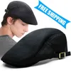 Summer Men Doman Casual Beret Hat moda oddychająca siatka płaska czapka gazeta chłopiec w stylu beret czapki regulowane czapki gorras J220722