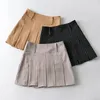 Летние Женские полосатые плиссированные юбки с высокой талией повседневные мини-фалды Корейский модный панк Каваи сексуальный Y2K 220322