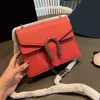 Mini-Klappen-Geldbörsen, Messenger-Schulter-Crossbody-Kette, quadratische Geldbörse, Einkaufstaschen, Brief, lässig, Tiger, berühmte Designer-Taschen, Mode