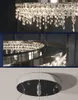 New Chrome Chandelier Lamp for Living Room Crystal Hanging Light Fixture Bedroom Round Dining LED Lamp Post Modern Indoor Lighting