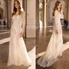 2022 lace long Mermaid Prom Dress Sweetheart Neckline white vintage Bling Bling long sleeve Evening Gown Sheer Pageant Dress