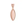 Hänge halsband kvinnor 585 rosguld färg smidig oval enkel halsband juvelrypendant