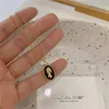 한국의 빈티지 워터 드롭 스타 라운드 곰 타원형 펜던트 목걸이 기하학적 금색 티타늄 강철 목걸이 보석 250 D3